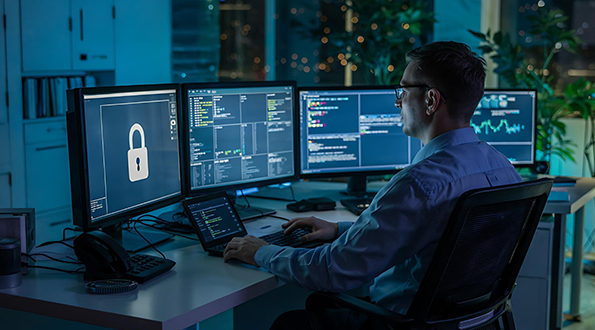 Cyber security companies in dubai, system protecting digital infrastructure and networks